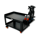 Carrinho Banco Multiuso em Aço para Estética Automotiva – Suporta até 150kg com Suporte para Pincéis e Borrifadores