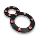 Acabamento Moldura Saída Escape Duplo em Aço com Pintura Eletrostática